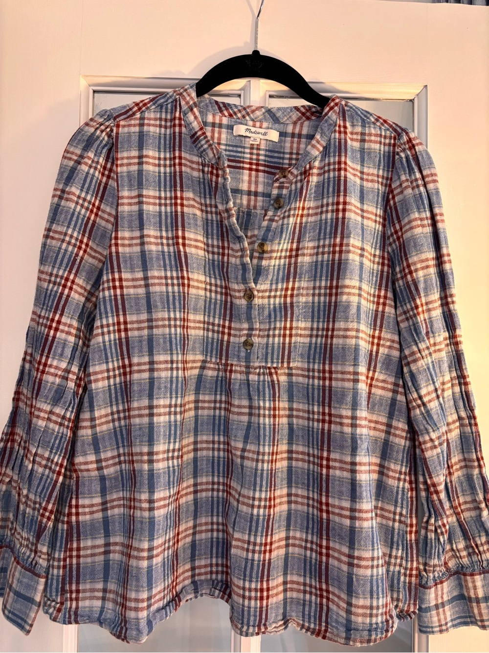 Madewell Leysfield Popover Shirt in Plaid